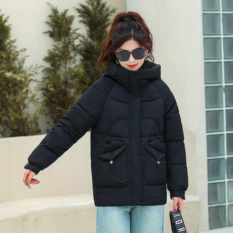 Modische kurze Baumwollwattierte Jacke, Lockere und Warme Baumwollwattierte Jacke für Damen Winter