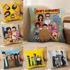 Bob's Burgers Pillow Case Anti-dustmite Pillowcase Invisible Zipper Silky Short Plush Sofa Cushion Cover