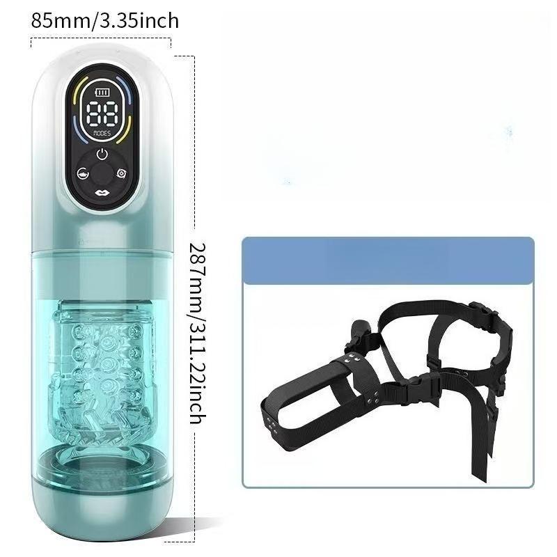 6 in 1 Male Masturbator Vacuum Penis Pump with Upgrade Telescopic Sucking Licking Vibrating Adults Sex Toys for Men Trainer