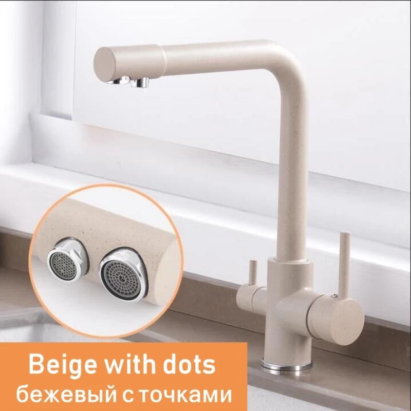 

Вращение на 360 градусов, латунный смеситель для питьевой фильтрованной воды, кухонный кран, изогнутый, двойной, прямоугольный, прямоугольный, смеситель для кухонной мойки