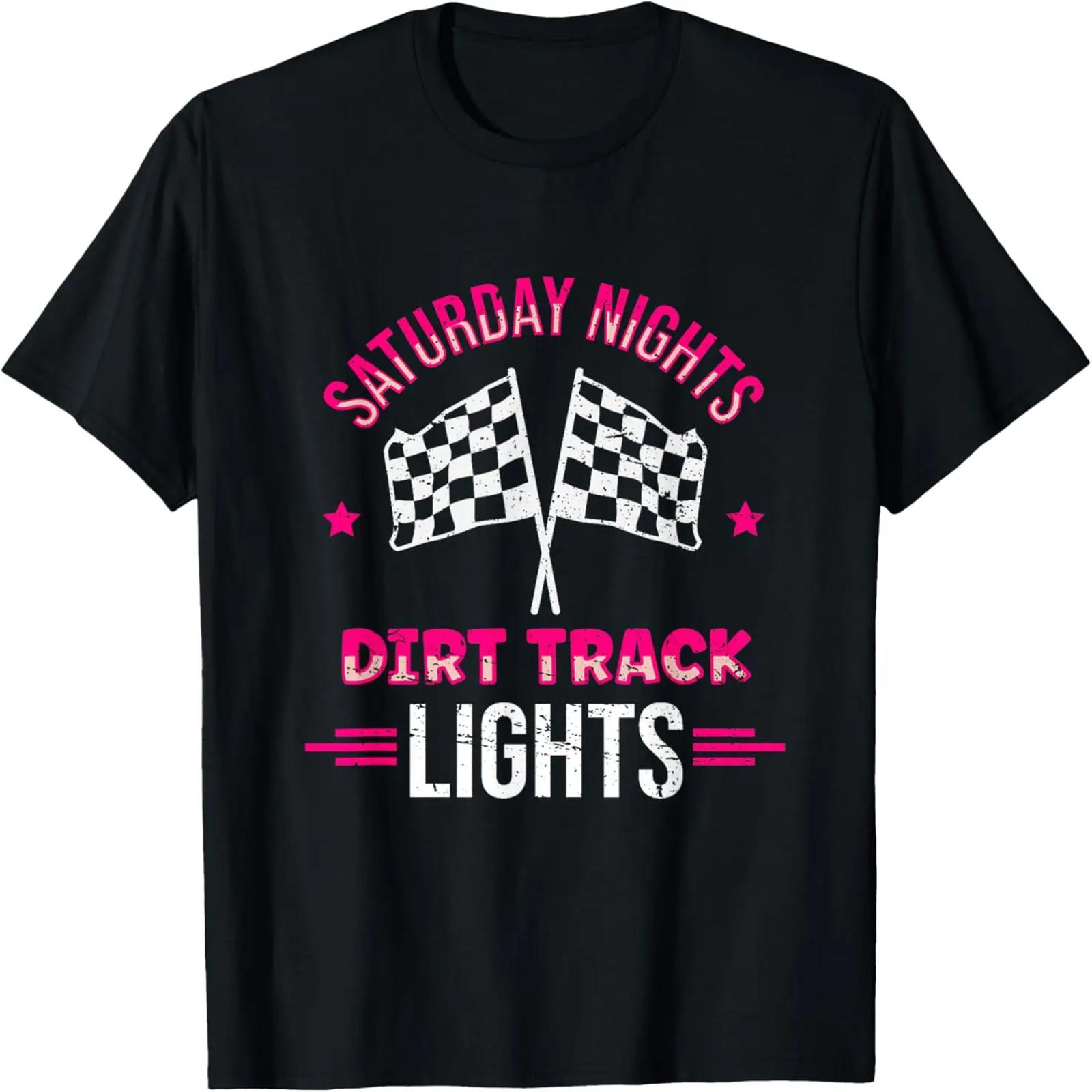 Womens Saturday Night Dirt Track Lights - Dirt Track Racing T-Shirt S