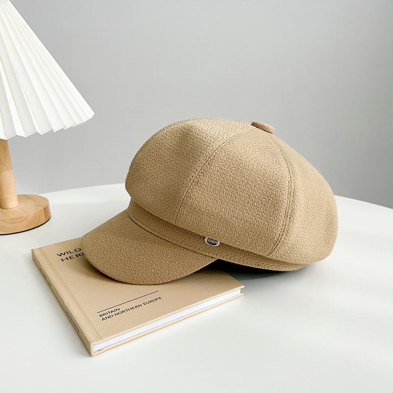 Osmihranná čepice pro děti Retro a univerzální Teplá baretka typu Newsboy Odolná proti větru a zvýrazňující obličej Malý baret pro podzim a zimu