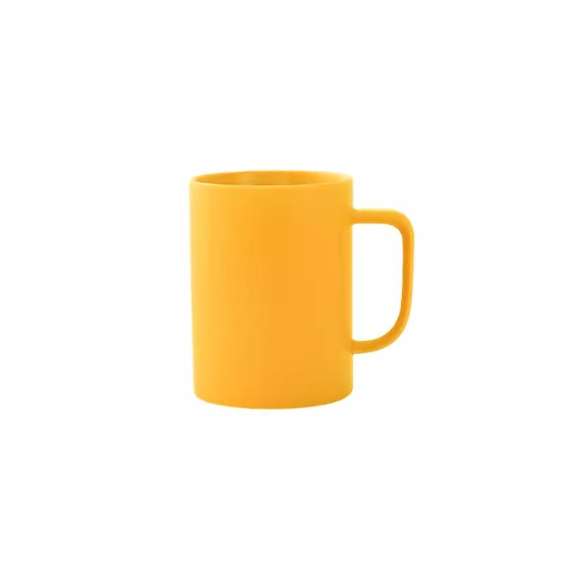 Large European-Style Matte Black Ceramic Mug with Spoon