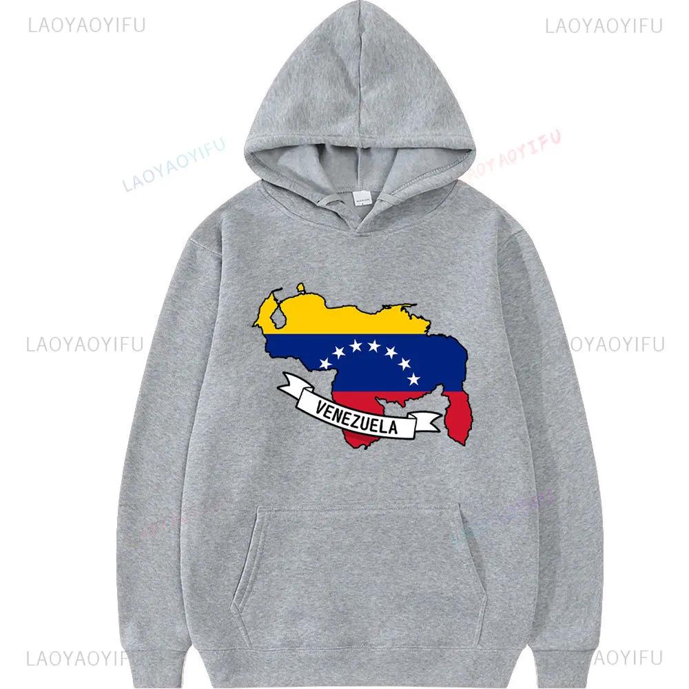 Venezuela Libre Sweatshirt Hasta El Final Con Venezuela Gift for Venezuelans Spring and Autumn Long Sleeve Men Pullovers