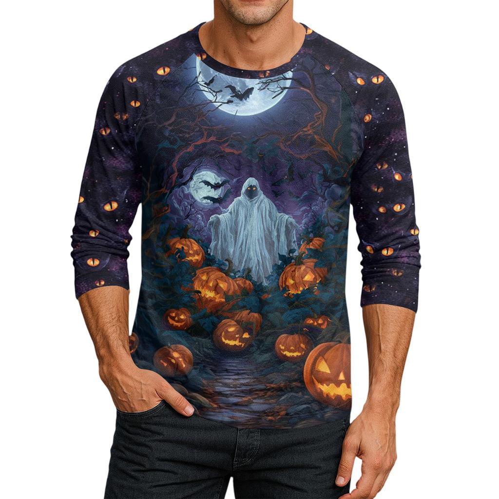 Men's Round Neck Plunger Sleeve T-Shirt Top