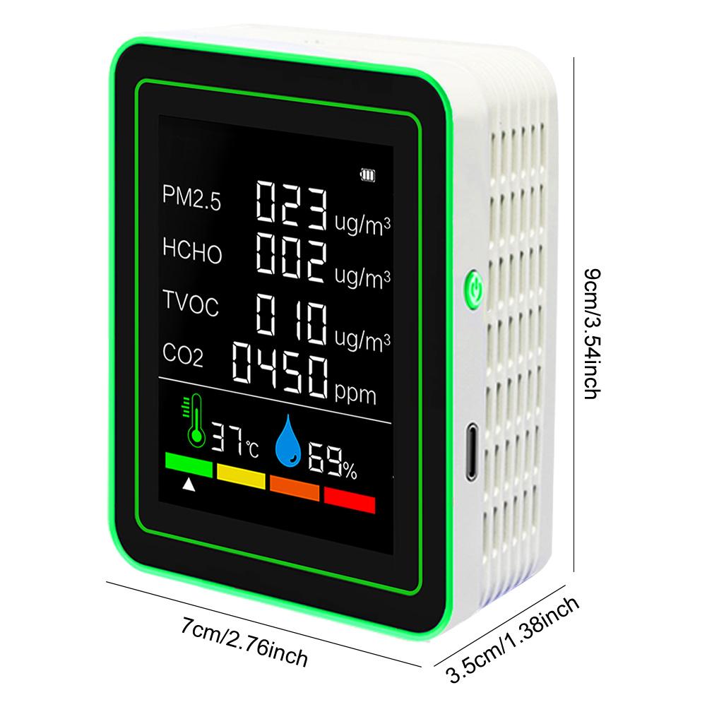 3/5/6/10 in 1 Digital Portable CO2 Meter LCD Display Temperature Humidity Tester Carbon Dioxide Detector Air Quality Monitor