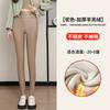 Lamb Wool Leather Pants Women's Outer Wear Fleece Thickened Leggings High Waist Thin Leather Thermal Pants