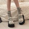 Fashion Roman Sandals Women's 2025 New Summer Thick Bottom Cross Strap Platform Sandal Casual High Heels Solid Heeled Sandals for Women