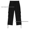 2024 Boys' European & American Multi-Pocket Drawstring Cargo Sweatpants for Middle & Big Kids