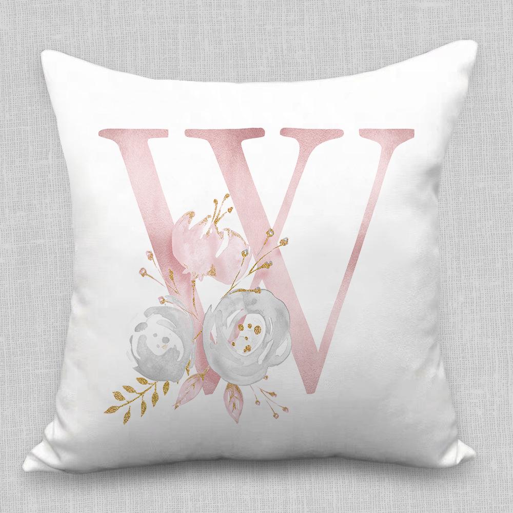 Nordische Kissenhülle Rosa Buchstaben Kissenhülle Auto Sofa Lendenkissen Sitzkissen