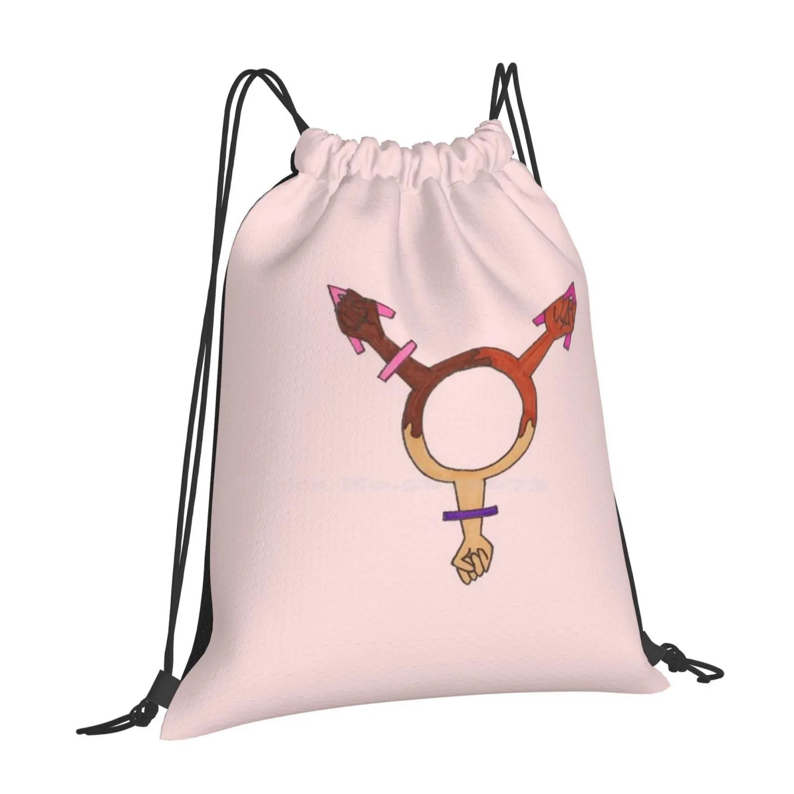 Female Power Multicultural Sign Pattern Design Laptop Travel School Bags Lenaskagerlind Feminism Power Chs Blm Equality Vote OneSize