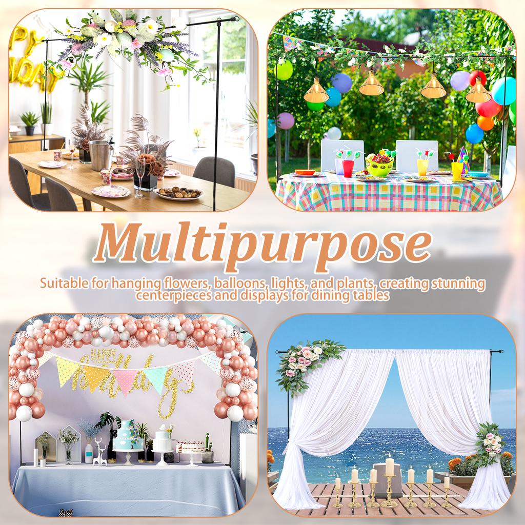 Over The Table Rod Stand Table Balloon Arch Stand Table Arch Frame Hanging for Wedding Birthday Party Halloween Christmas Decor