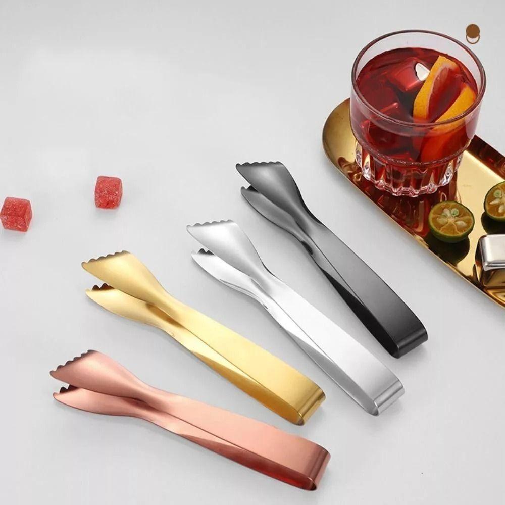 Multifunctional Food Clip 304 Stainless Steel Serving Tongs Barbecue Clip Serrated Ice Cube Clip