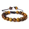 Men's Bracelet Stone Tiger's Eye Stone Woven Bracelet Essential Oil Aromatherapy Beads