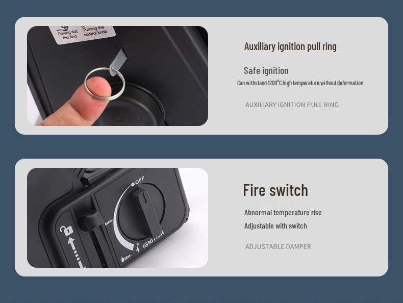 Compact Dual-Use Camping Heater & Stove: Portable and Practical Model