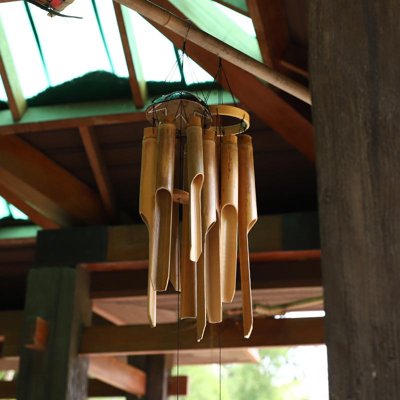 Carillon in Bambù Ornamenti Appesi Fatti a Mano per Decorazione Esterna e Regali Fai da Te