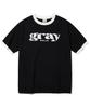 GRAYBLVD Aras Ringer Knit Short Sleeve Gkbst33 (Black)