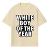 2026 Ragazzo Bianco dell'Anno Grafica Stampata Y2k Harajuku Streetwear 100% Cotone T-shirt Casual Oversize Estiva Uomo T-shirt