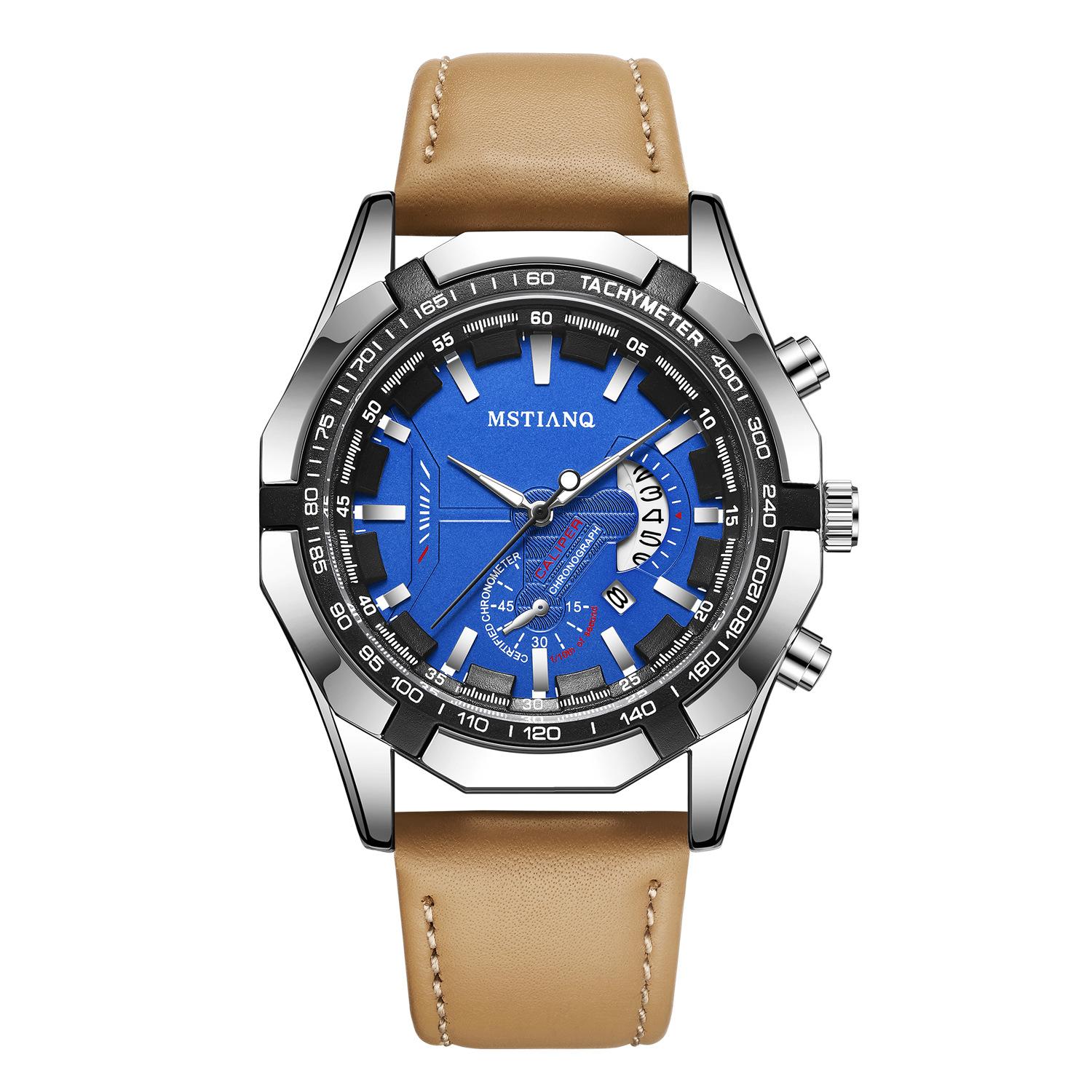 Creative Fashion Men S Watch Belt Fashion Business Casual Simple Pointer Series Large Dial Quartz Watch