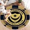 Portsmouth Football Club Round Area Rug,Carpet Rug for Living Room Bedroom Sofa Playroom Decor,Non-slip Floor Mat