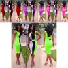 Elegantes Buntes Sexy Mode Bodycon Damenkleid Ärmellos Figurbetont Freizeit Schlankes Design