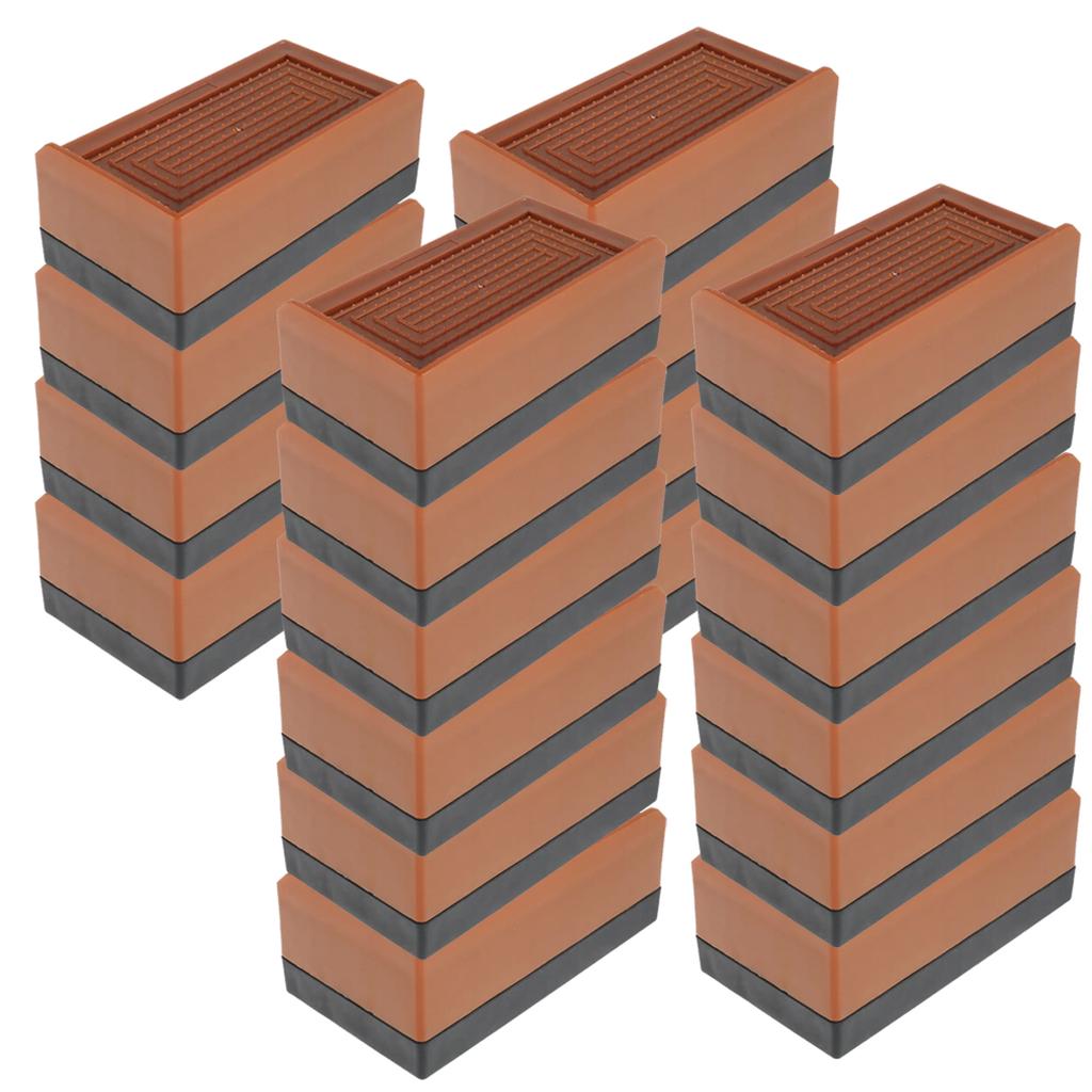 24 STÜCKE/4 STÜCKE Verstellbare Schreibtischlifte Beinverlängerungen Bettenmöbelerhöhungen Rutschfest Stoßdämpfung für Betterhöhungen Tisch Couch Stuhl