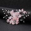 Pinza para el pelo floral de perlas con diseño de concha y detalles de cristal para peinados elegantes, accesorios para ocasiones especiales y uso diario