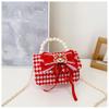 Lovely Red Velvet Tiger Head Handbag For Girls Trendy Crossbody Bag For Kids