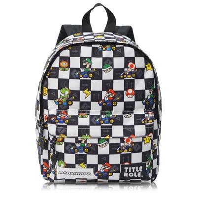 Rucksack Mario Kart Kinder Mario Luigi Artikel Große Kapazität B5 Aufbewahrung Weiß F [Hauptrolle]