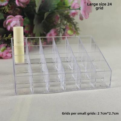Transparent Lipstick Organizer: Choose from 24, 36, or 40 Grids for Cosmetics Storage