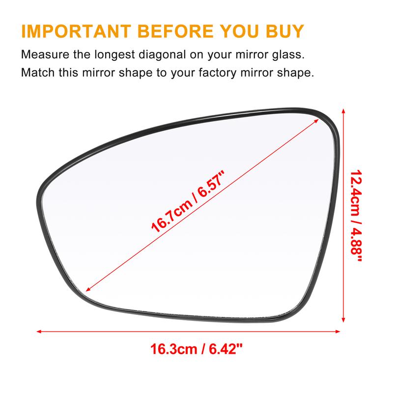 X Autohaux Left Right Side Car Rearview Mirror Glass for Nissan Sentra 20-21 Heated Mirror Glass Replacement with Backing Plate