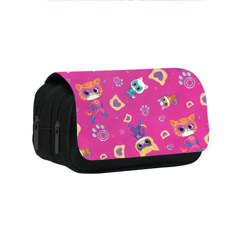 Astuccio per Bambini Superkitties a Doppio Scomparto per Studenti delle Elementari