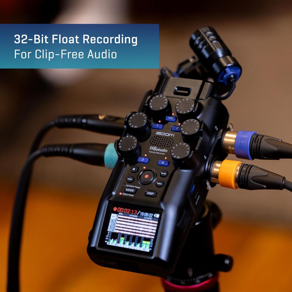 Zoom H6studio Handy Up To 8 Tracks Simultaneously Tracks Stereo Equipped with a XY Stereo 4 Phone Noise Gain Supports 192kHz Sampling 2025 Ideal for