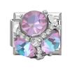 Fashion Cherry Flower Heart Star Dreamy Shiny Zircon Y2K Italian Charm Links Fit 9mm Bracelet Stainless Steel DIY Making Jewelry