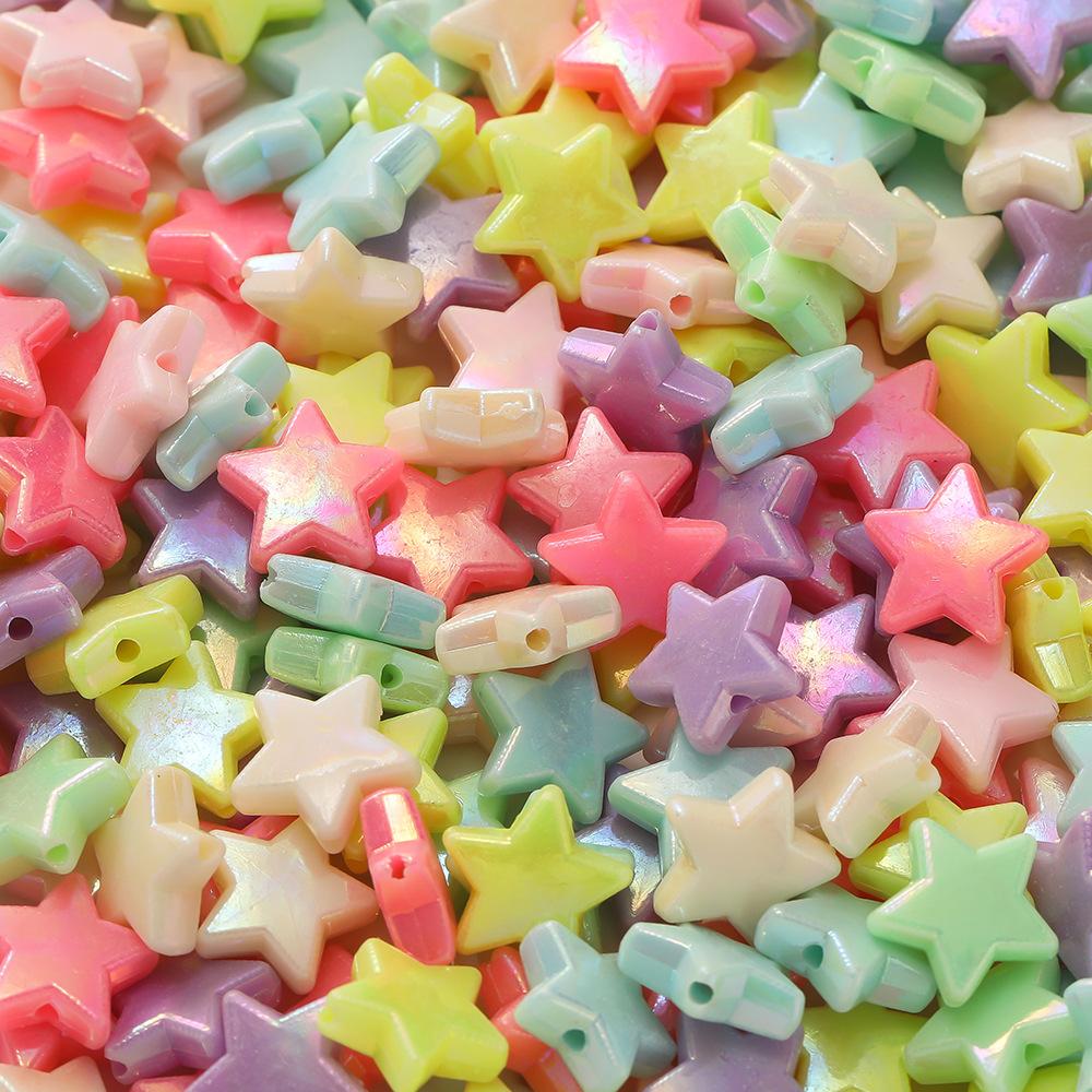 Macaron six-valve flower pentagram butterfly tube beads random mixed beads DIY beaded material