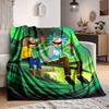 1 peça Manta Rick and Morty Leve de Flanela Para Sofá, Cama, Viagem, Sala de Estar, Escritório, Sofá, Cadeira e Cama