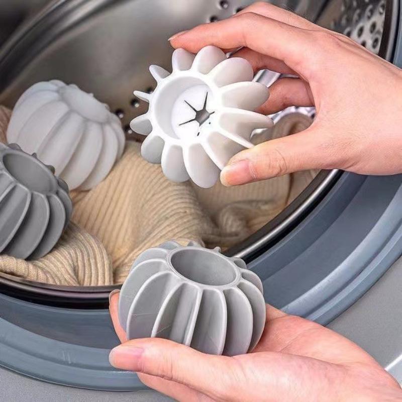 1/2/4/6/8PCS Silicone Magic Laundry Ball Reusable Clothes Hair Cleaning Tool Pet Hair Remover Washing Machine Cat Hair Catcher Laundry Ball