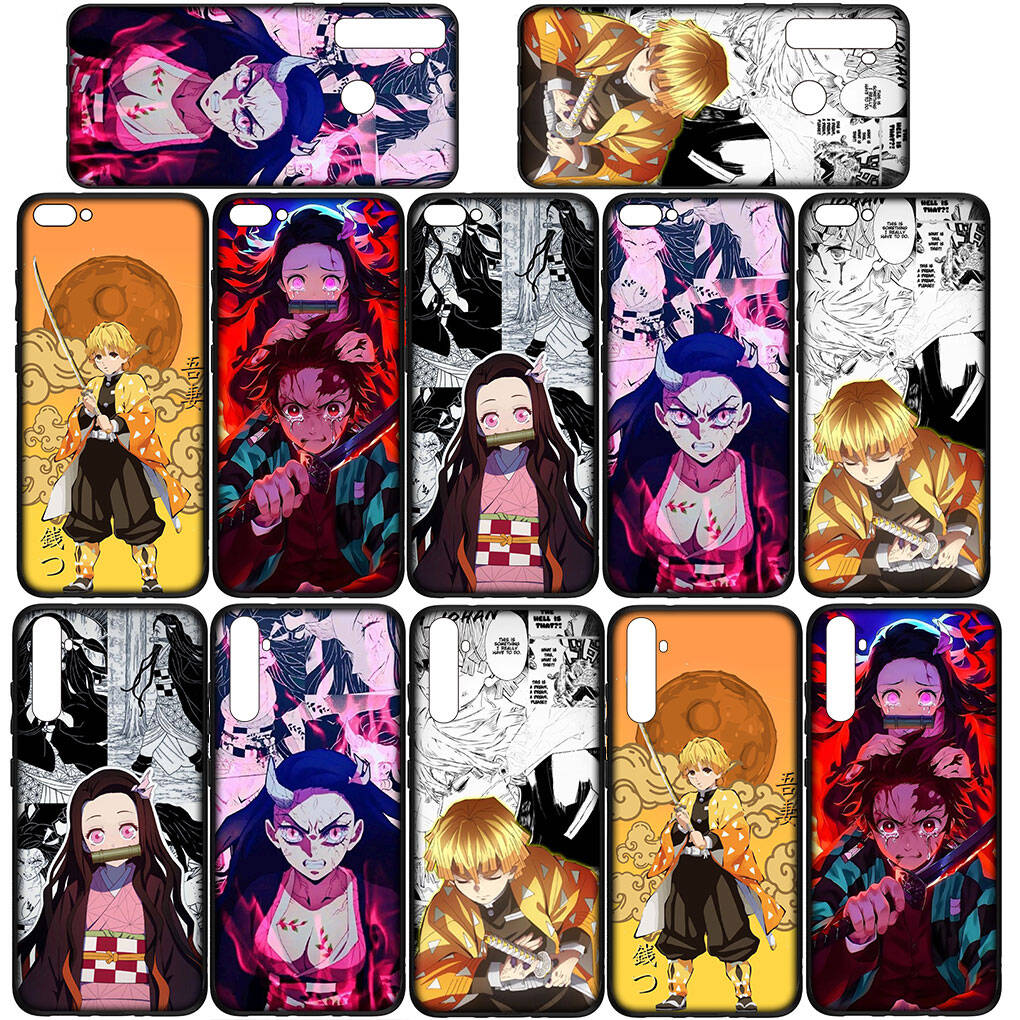 For Motorola Moto Edge 70 60 50 G54 G86 Samsung Galaxy S25 iPhone 17 16 15 Redmi Note 14 Pro Max Phone Case Nezuko Demon Slayer Agatsuma Zenitsu Cover