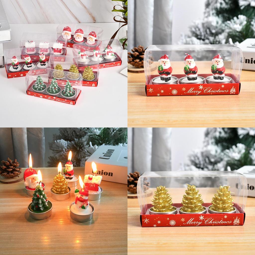 Christmas Craft Candle With Hand-painted Decorations Perfect Gift For Christmas Valentine's Day Or Proposals No Dropping