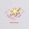 Mirror Polished Titanium Steel 15.5*12mm Snowflake Pendant Charm for DIY Christmas Necklace