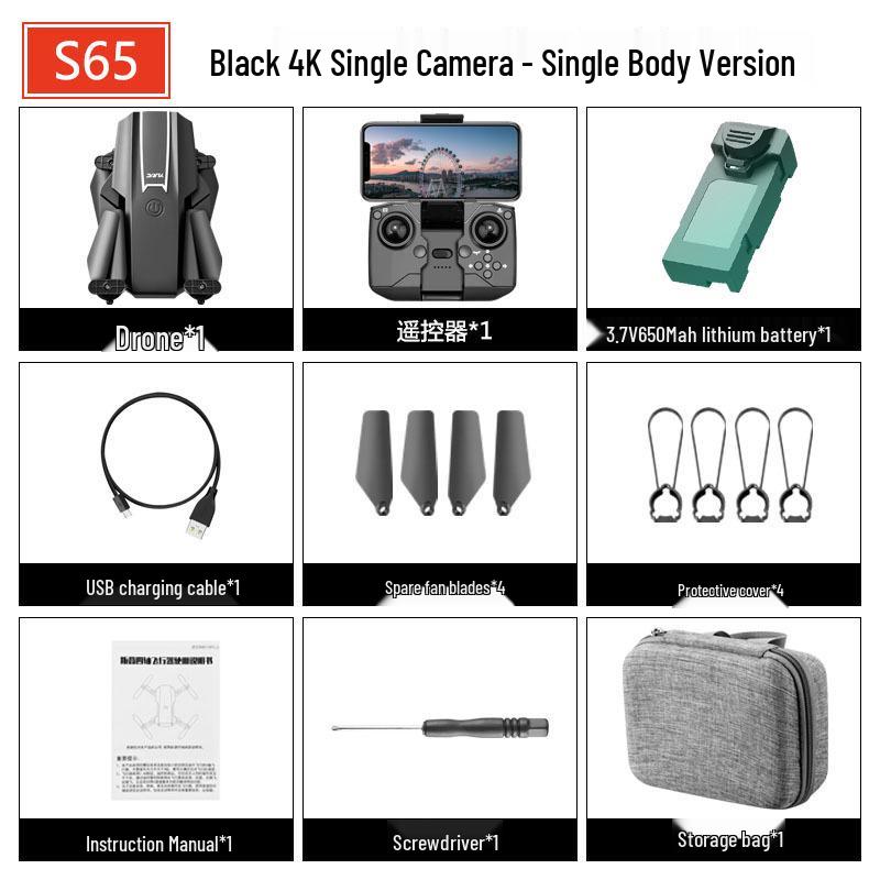 Mini S65 Dual Camera Indoor Drone with Stabilized Flight and Remote Control