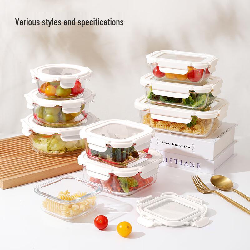 Divided Glass Bento Lunch Box