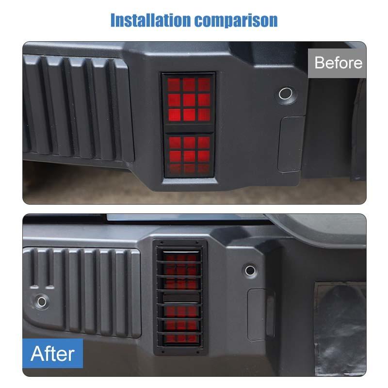 Car Front Bumper Daytime Running Light Rear Bumper Fog Lampshade Protecctive Decoration Stickers For Jetour Traveler  T2 2024 Up Exterior Accessories