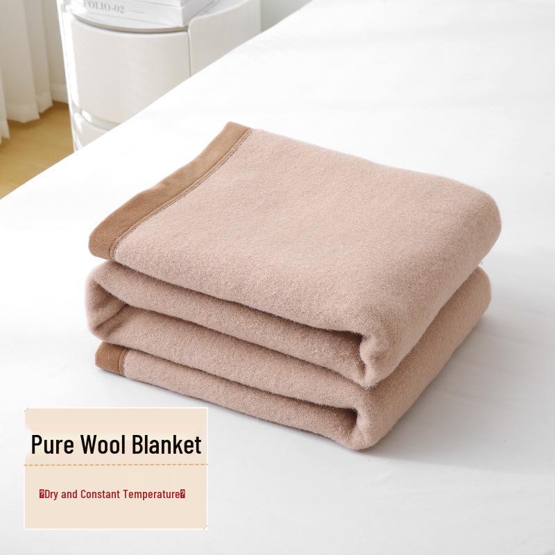 Pure Wool Thickened Warm Light Camel