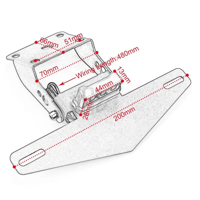 Motorcycle Rear License Plate Tail Frame Holder Bracket For KTM DUKE 125 250 390 200 2017 2018 2019 2020-2023