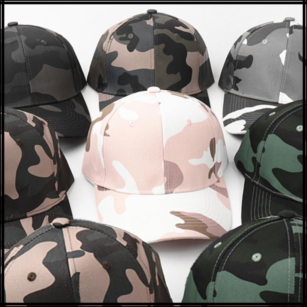 Hat Cap Cool Sports Camouflage Casual Pop CZ512 [White Fang] Men's Women's (Green)
