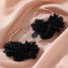 Fashion Flower Petal Hoop Earrings for Women Elegant Wedding Party Piercing Earring Zircon Brincos Y2K Accessories