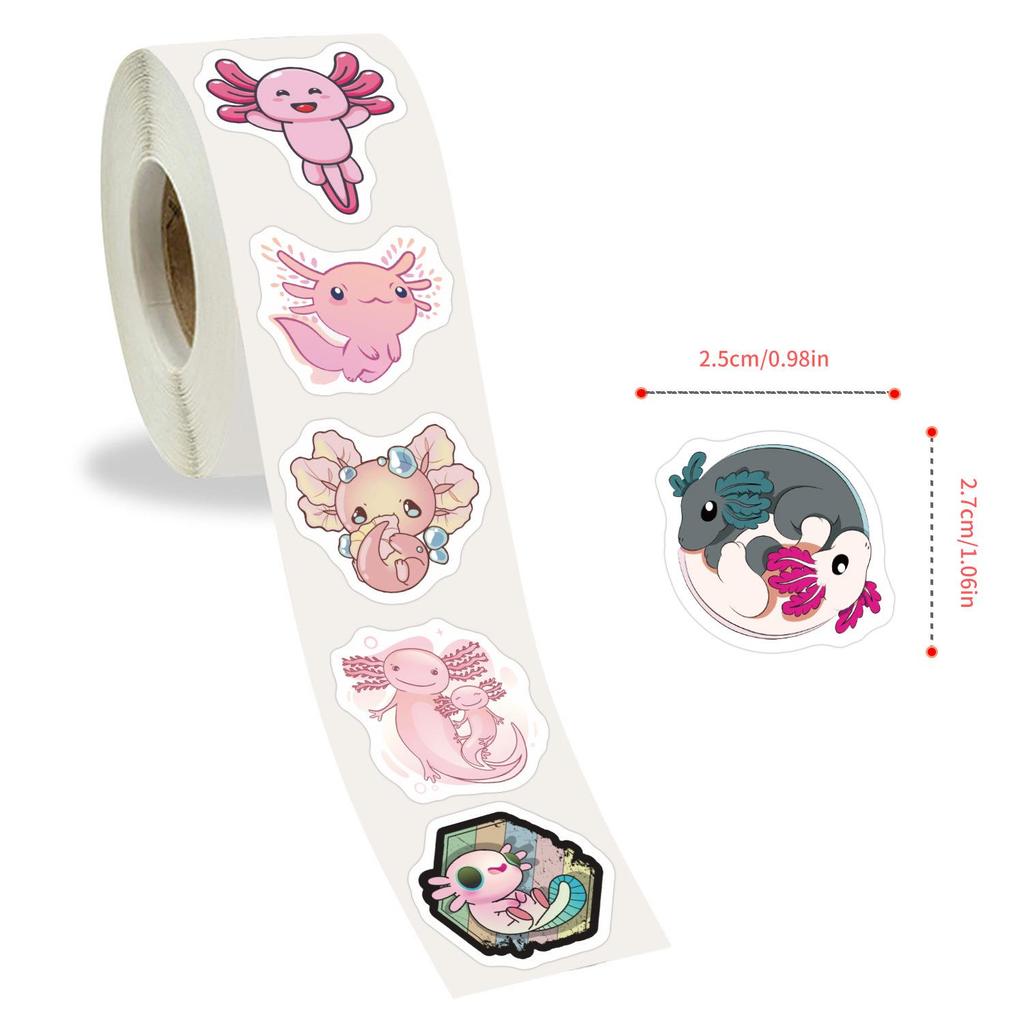 500 Cartoon Salamander Stickers - DIY Journal & Notebook Decoration for Kids