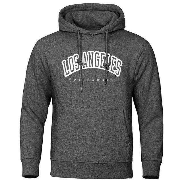 Los Angeles, Kalifornie Usa City Letter Mikiny Muži Ležérní Hip Hop Streetwear Crewneck Fleecová mikina Pulovr Hoody Pánské