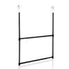 2-Tier Adjustable Portable Closet Hanger Rod Expandable Storage Organizer Easy Assembly No Tools Required Perfect Home Travel